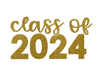 Class Of 2024 Decal, Graduation Iron On Decal, Graduation Patch, DIY Iron On, Heat Transfer, Graduation Decal, 2024 Graduation, Grad Party