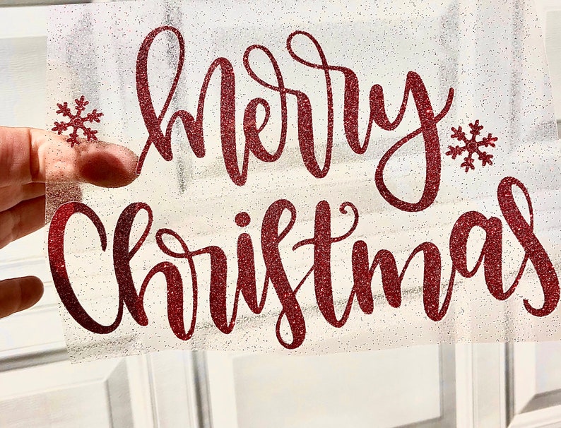 Christmas Iron On Decal / Merry Christmas Decal For Home Decor Etsy