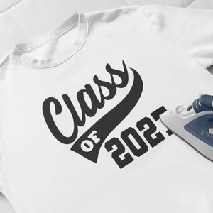 Graduation Iron on Transfer, Class of 2027 Iron on Decal, Graduation Tshirt Patch, Iron on ...