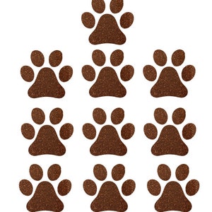 Paw Print Iron On Decal, 10 Dog Paws, Heat Transfer, DIY Crafts, School Spirit, Iron On Transfer, Animal Paw Print Decal, Small Paw Patch