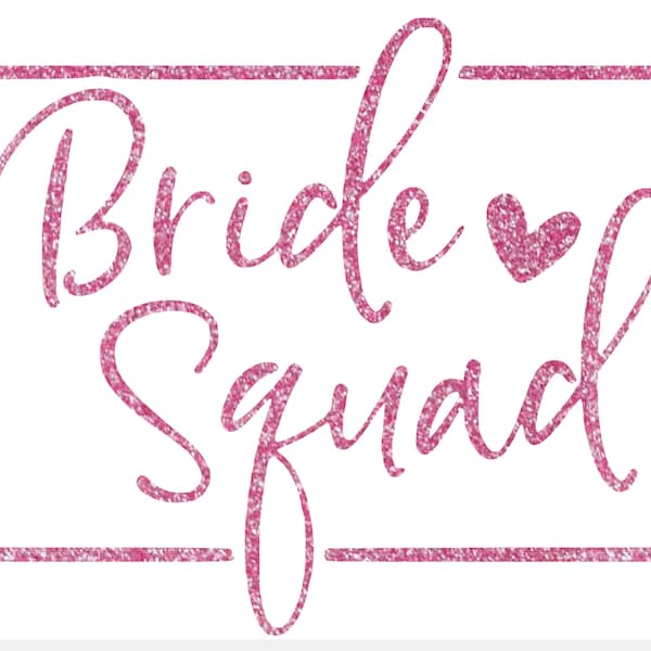 Bride Squad Iron On Decal, Bride Iron On Heat Transfer, Wedding Decal, Applique, Iron On Transfer, DIY Wedding, Bachelorette Tshirt Idea