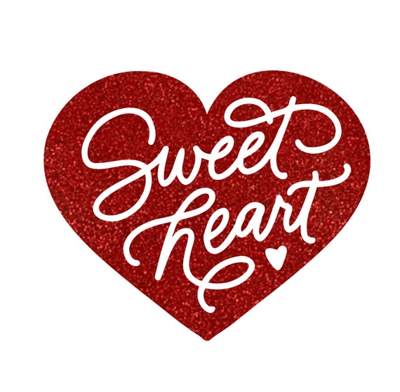 Sweetheart Iron on Decal, Valentine Themed, I Love You Gifts, Iron