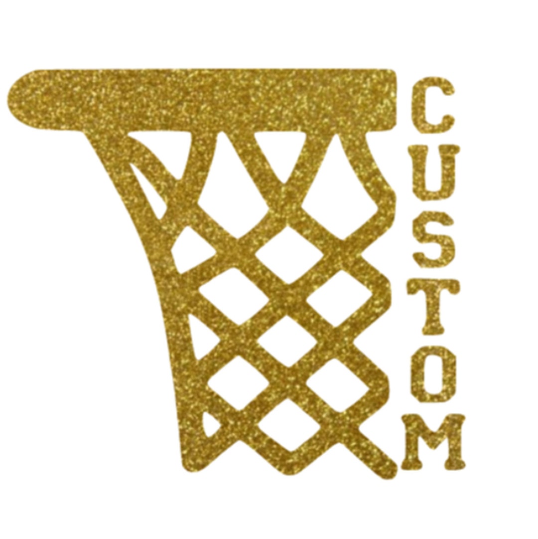 Personalized Basketball Hoop Iron on Decal, Custom Sports Name Shirt