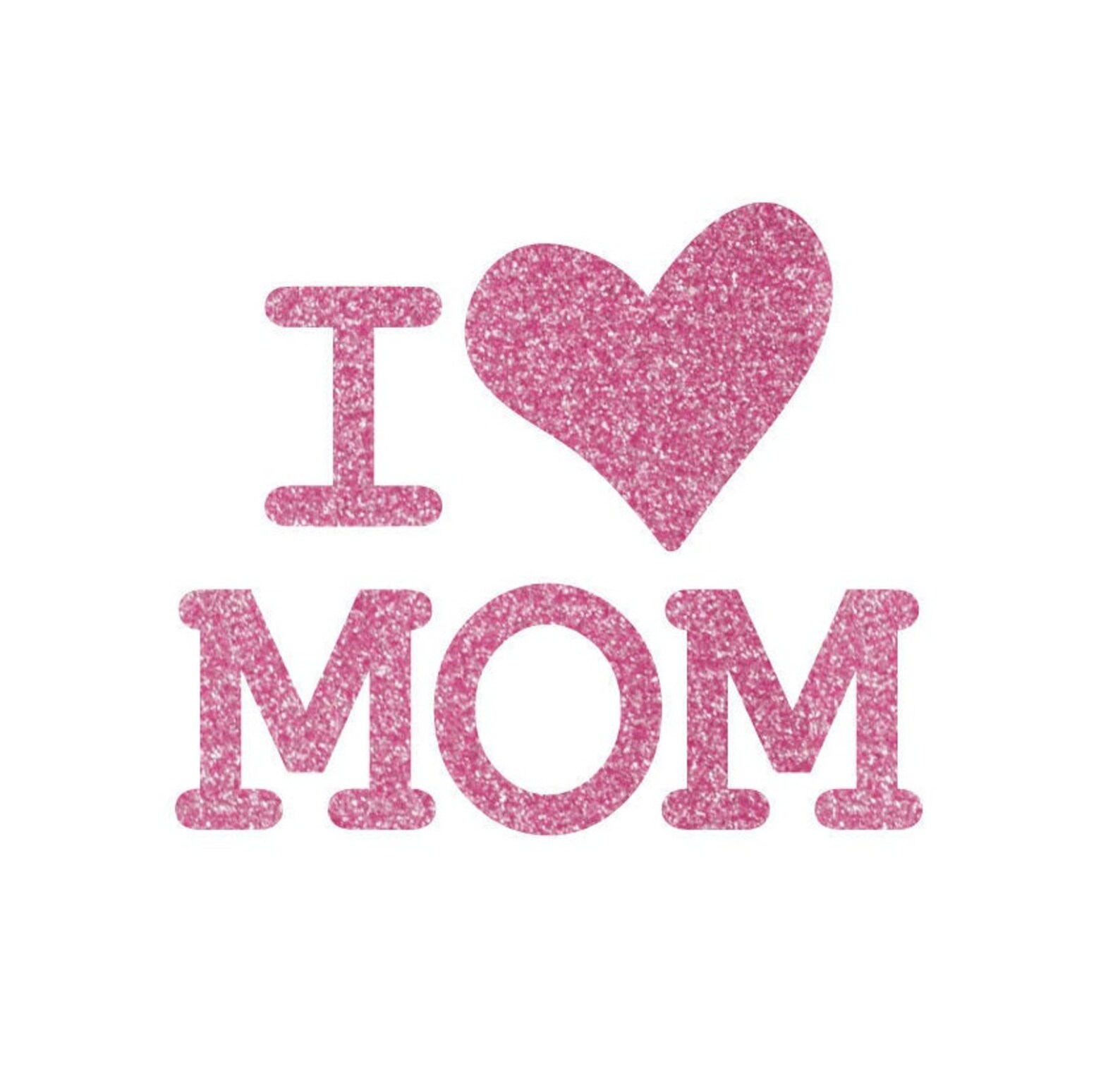 Mother's Day Iron On Transfer I Heart Mom Iron On Decal Etsy