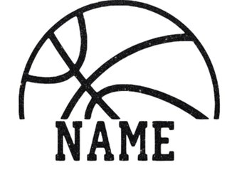 Custom Name Basketball Iron-On Decal: Personalized Sports Transfer