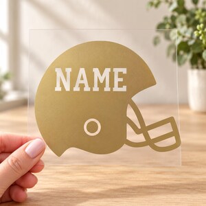 Personalized Football Helmet Iron On Transfer, Custom Vinyl Decal