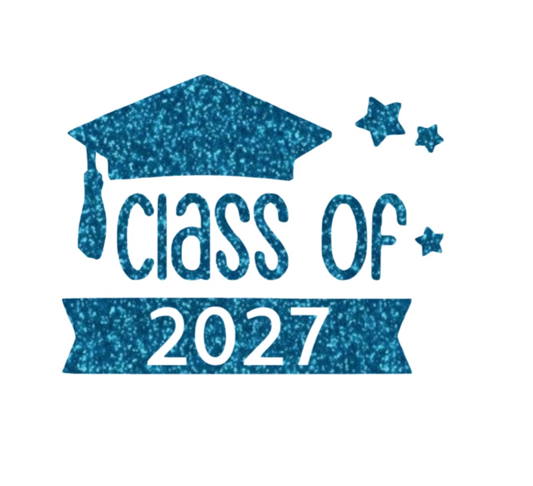 Class of 2027 Decal, Graduation Iron on Decal, Graduation Patch, DIY Iron On, Heat Transfer