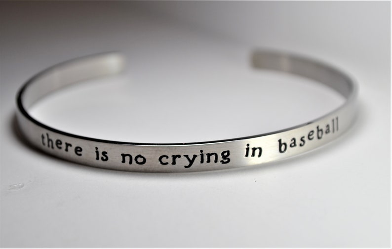 Baseball Cuff Bracelet There/'s No Crying In Baseball