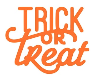 Trick or Treat Iron On Decal: Halloween Shirt Patch, DIY Crafts