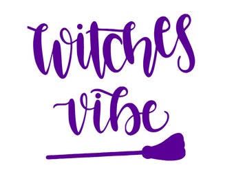 Witches Vibe Iron On Decal, Halloween Graphic Transfer, DIY Halloween Crafts, Funny Women TShirt Decal, Applique, Halloween Patch, HTV