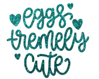 Easter Bunny Iron On Transfer: Glitter Heat Vinyl Decal (DIY Shirt)