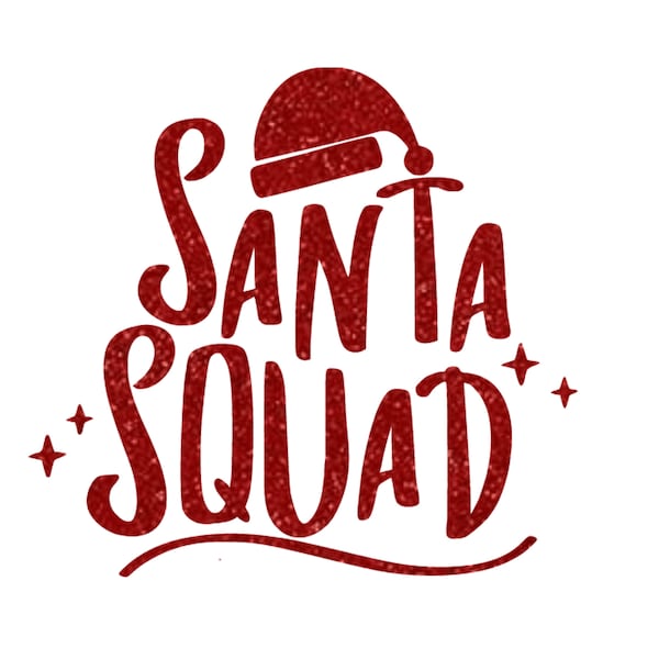 Santa Squad Iron On Decal, Christmas Iron On Transfer, Christmas Tshirt Design, Christmas Crafts, Iron On Patch, Vinyl Decal, DIY Tshirt