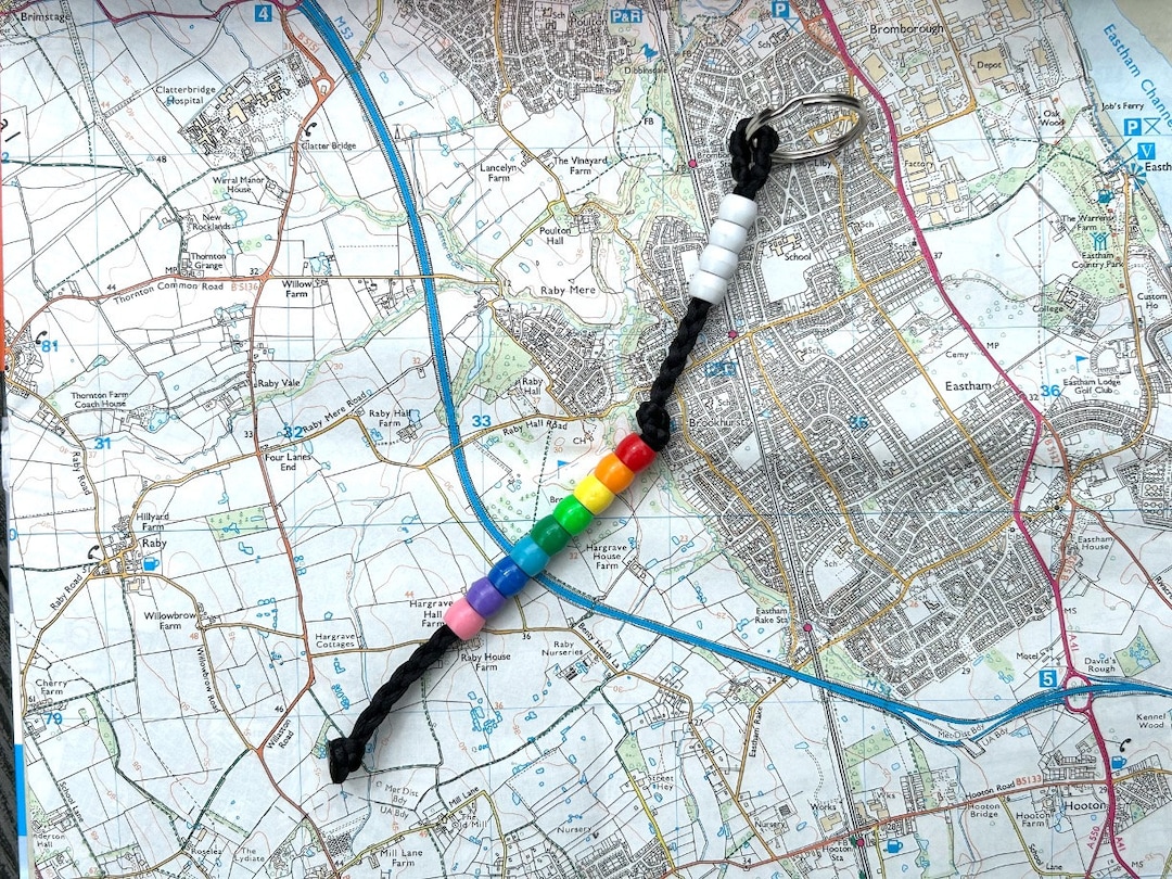 Pace Count Keychains Rainbow Paracord Pace Counter Beads Military Rangers Expedition Dofe ...