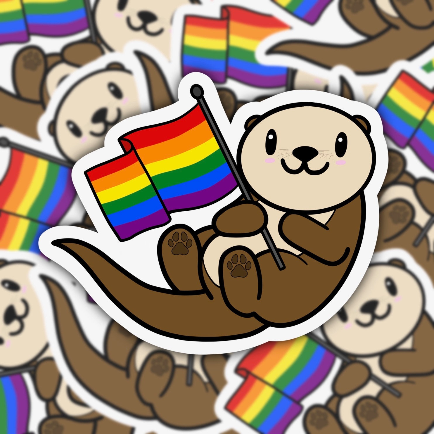 otter-sticker-vinyl-sticker-animal-lgbtq-lgbtq-gay-etsy