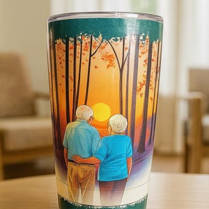 20oz You & Me Forever Tumbler, Stainless Steel Double Wall Insulated Cup With Lid