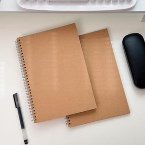 B5 Kraft Paper Spiral Notebook – 160 Thick Lined Pages, Minimalist Writing Journal for School, Office & Daily Planning image 5
