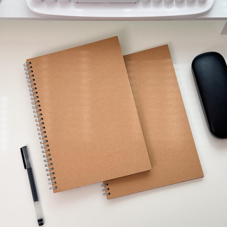 B5 Kraft Paper Spiral Notebook – 160 Thick Lined Pages, Minimalist Writing Journal for School, Office & Daily Planning image 5