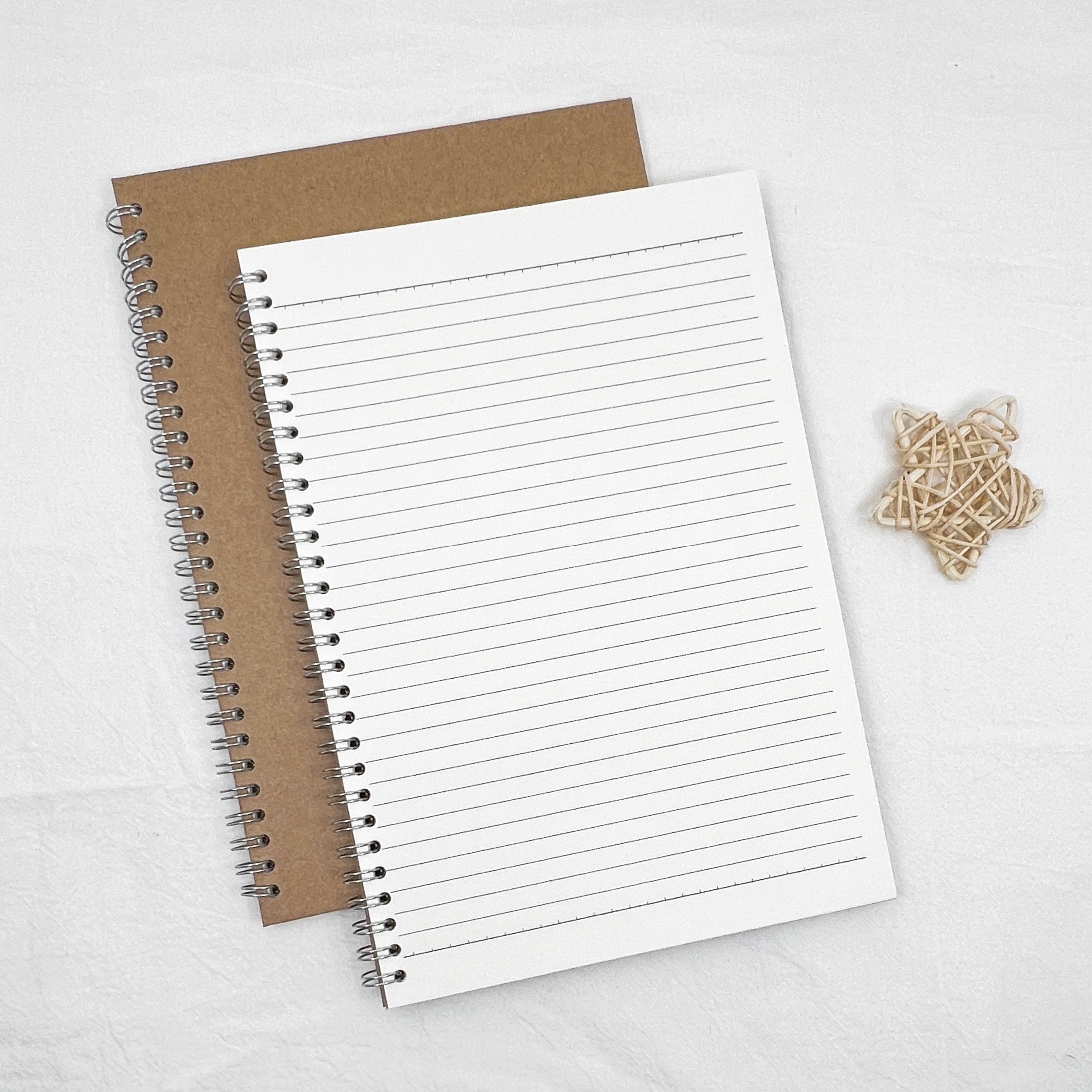 (2-Pack) B5 Dot Grid Notebook 100gsm Bullet Spiral Journal 7.1 x 10 inches  - 80 Sheets Per Book, Thick Dotted Paper, Wirebound