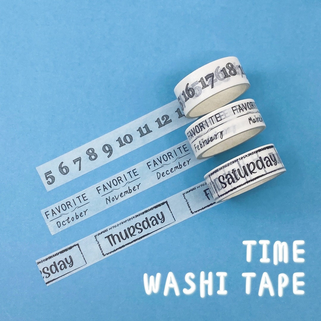 Calendar Dates Washi Tape, Journaling Washi Tapes, Bible