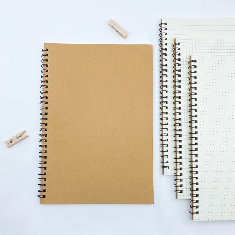 Bestseller B5 Kraft Spiral Notebook Bulk MUJI Style 6.9 Etsy