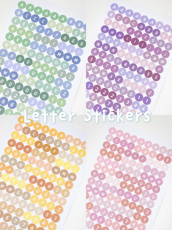 Sticker Colorful alphabet letters 