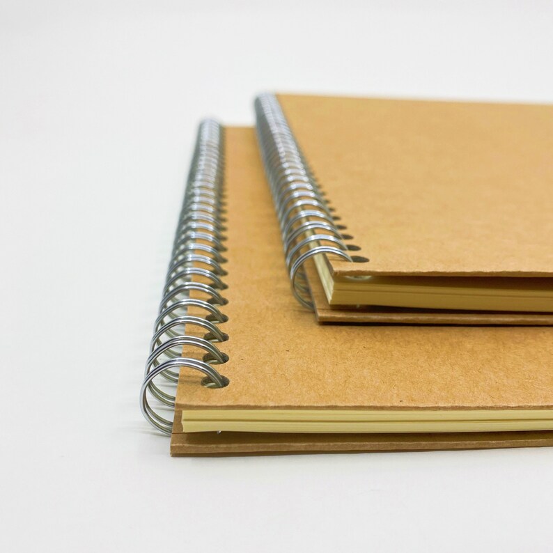 B5 Kraft Beige Cover Notebook Spiral DoubleWire Bound 80 Etsy