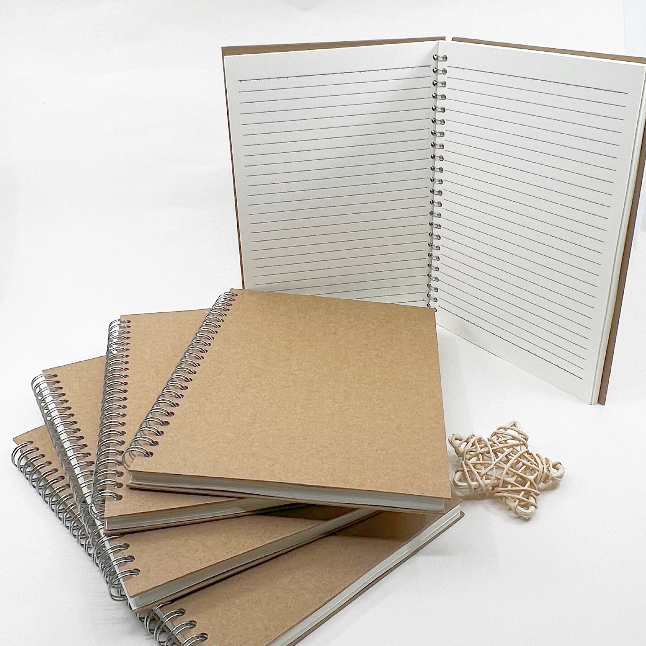 Bulk Wire Bound Notebooks 5.5 X 8.5 / Journals / Sketchbooks Blank, Lined,  Dot Grid, Graph Paper, Wholesale, Workshop, Art, Assorted Colors 