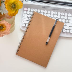 B5 Kraft Paper Spiral Notebook – 160 Thick Lined Pages, Minimalist Writing Journal for School, Office & Daily Planning image 7