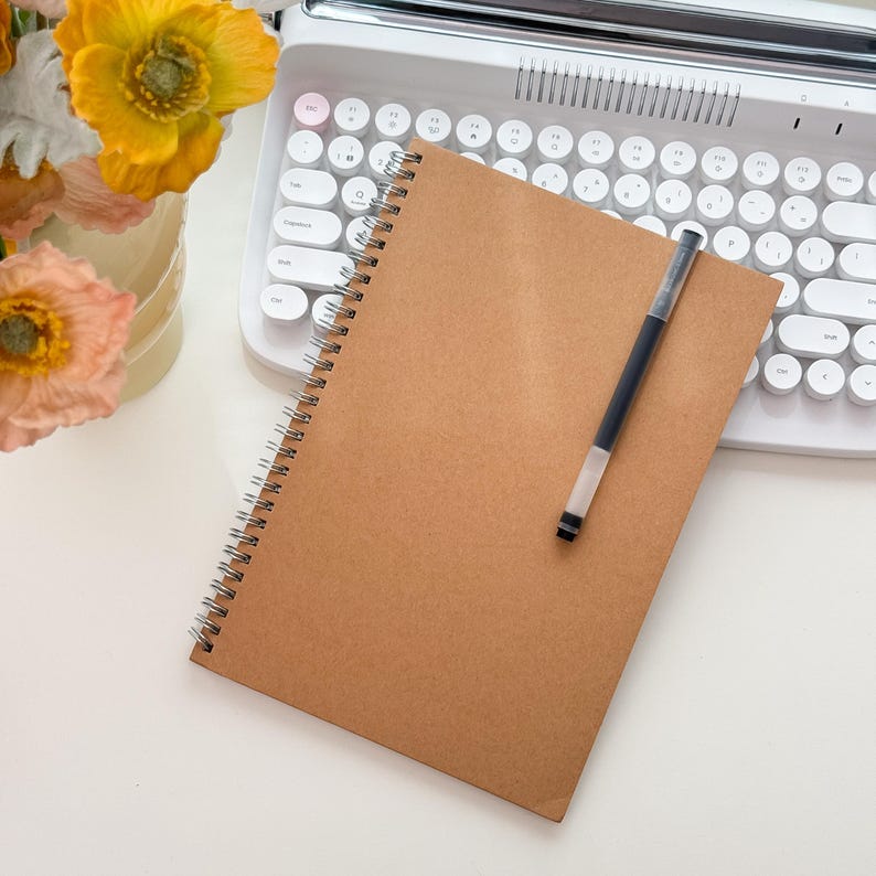 B5 Kraft Paper Spiral Notebook – 160 Thick Lined Pages, Minimalist Writing Journal for School, Office & Daily Planning image 7