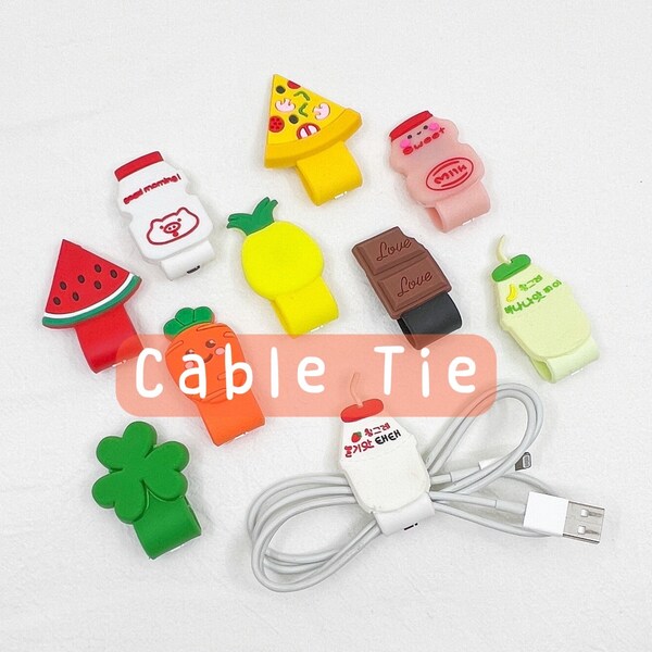 Fruit Chocolate Cable Tie | Asian Drink Cord Keeper Holder | Pineapple Watermelon Carrot Cord Ties Cable Clamp | Home Organization