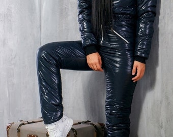 shiny nylon jumpsuit