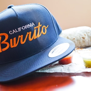 California Burrito, Mexican, San Diego, Foodie Embroidered Snapback Hat