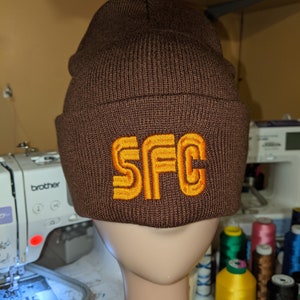 SFC Muni Embroidered Beanie Skull Cap Hat, SF Beanie Hat, San Francisco, SF Transit, Bay Area, Muni Metro, San Francisco Bay Area Transit