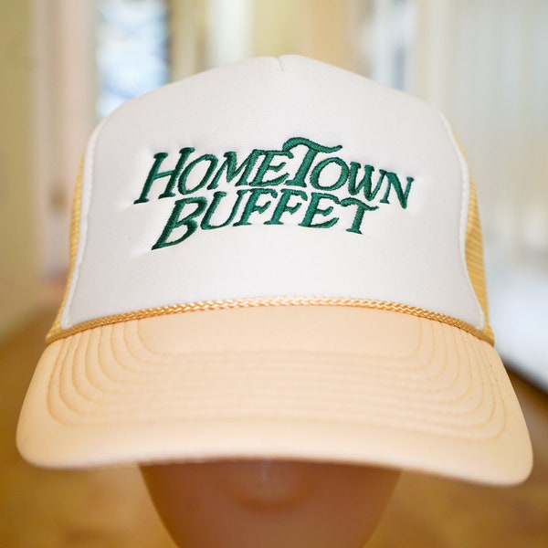 Hometown Buffet, Food, Restaurant, Foodie Gift, Y2K, 90s Foam Trucker Hat