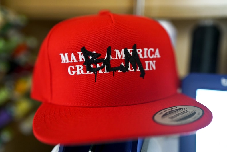 Black Lives Matter BLM Graffiti Tagged Over MAGA Make America | Etsy