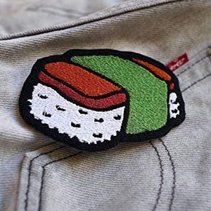 Spam Musubi Sushi, Japanese, Hawaiian, Asian, Foodie, Food Embroidered Patch