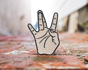 West Coast&quot;W&quot; Hand Sign Embroidered Patch