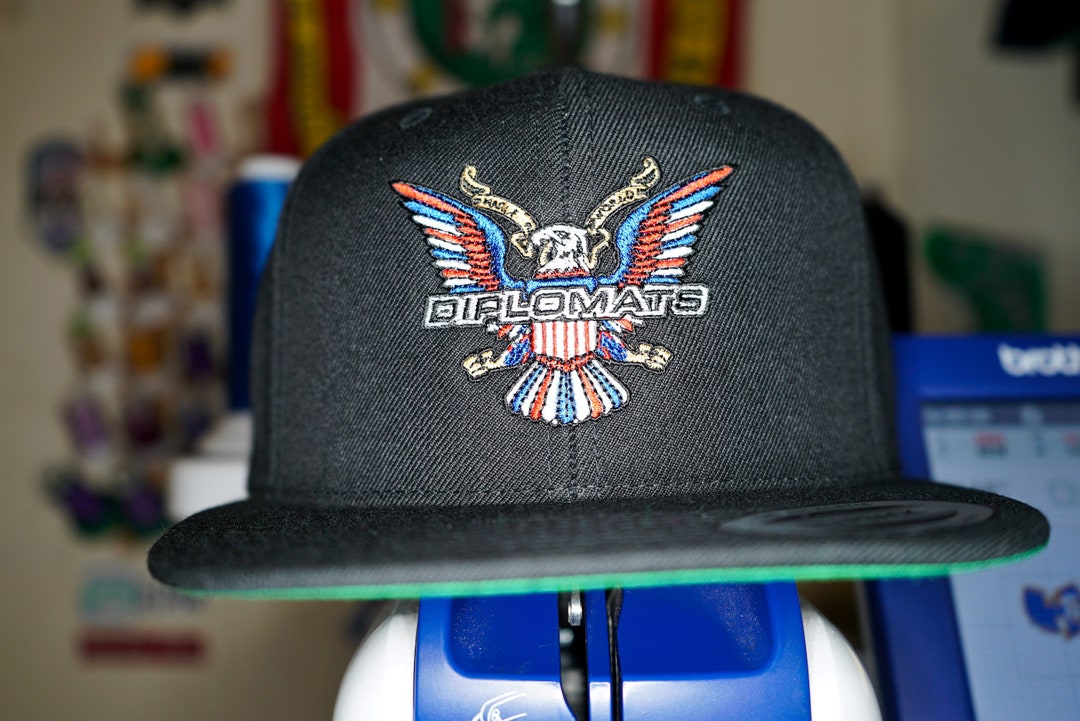 Diplomats Logo Embroidered Snapback Hat, Camron, Jim Jones, Juelz