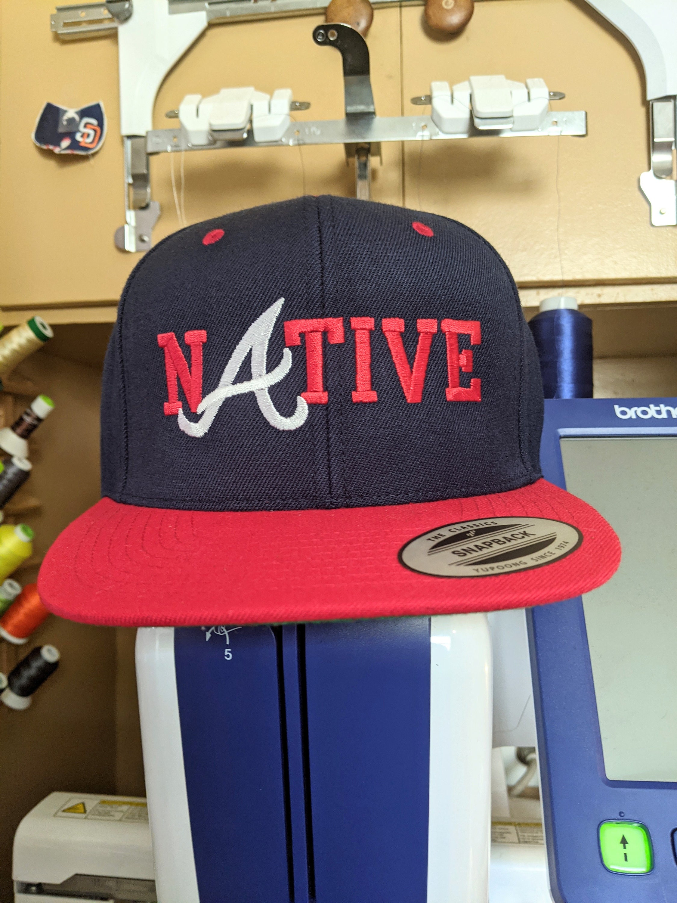Atlanta, Georgia, Native, South, Southern, Embroidered Snapback Baseball Hat
