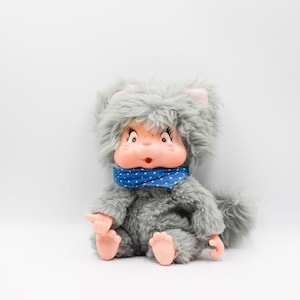 Vintage Nyamy | Grey Nyamy | RARE | | Sekiguchi | Monchhichi
