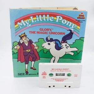 Vintage My Little Pony | Glory, The Magic Unicorn book + Casette | Hasbro|Toy collector