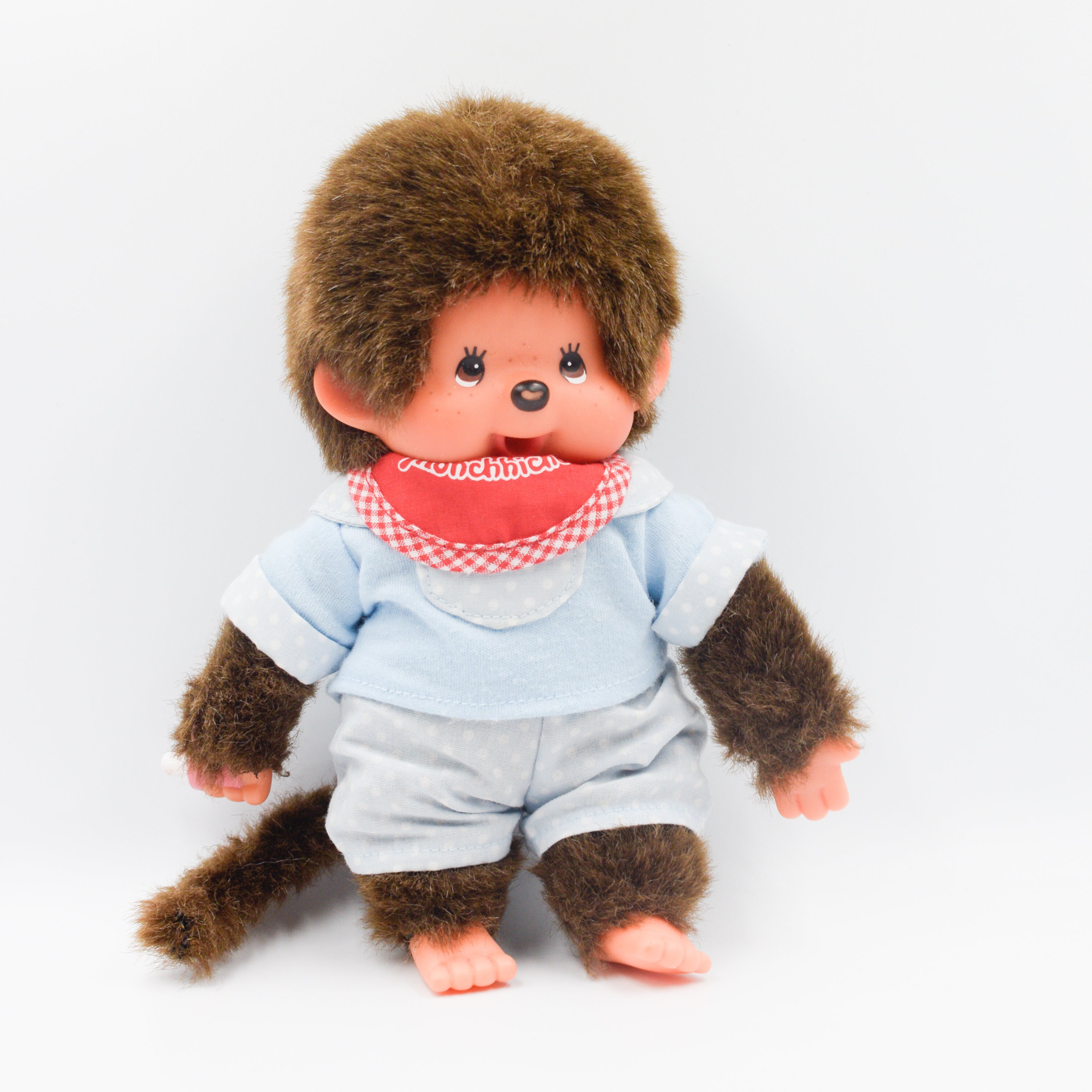 Peluche Moncchichi Pull Rouge Super Sekiguchi - Coeur de Doudou