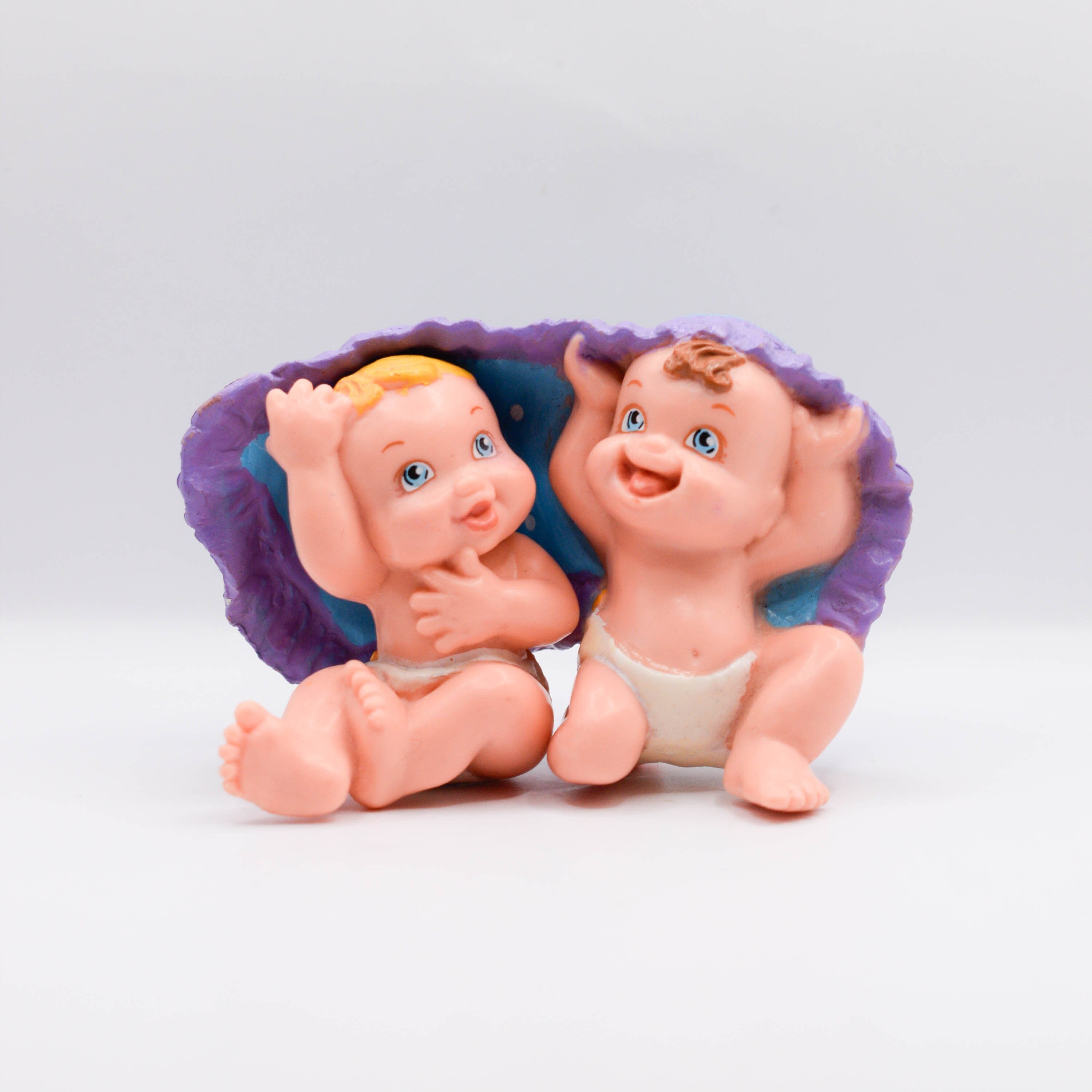 lot 4 Figurines Babies Bébé et Animaux Vintage Magic Diaper Galoob