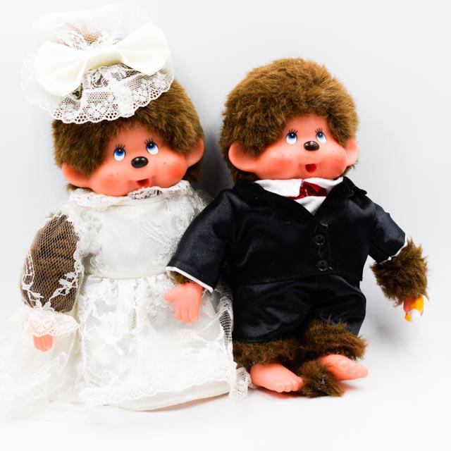 Vintage Monchhichi Bølle | Bride and Groom | Danish | Sekiguchi