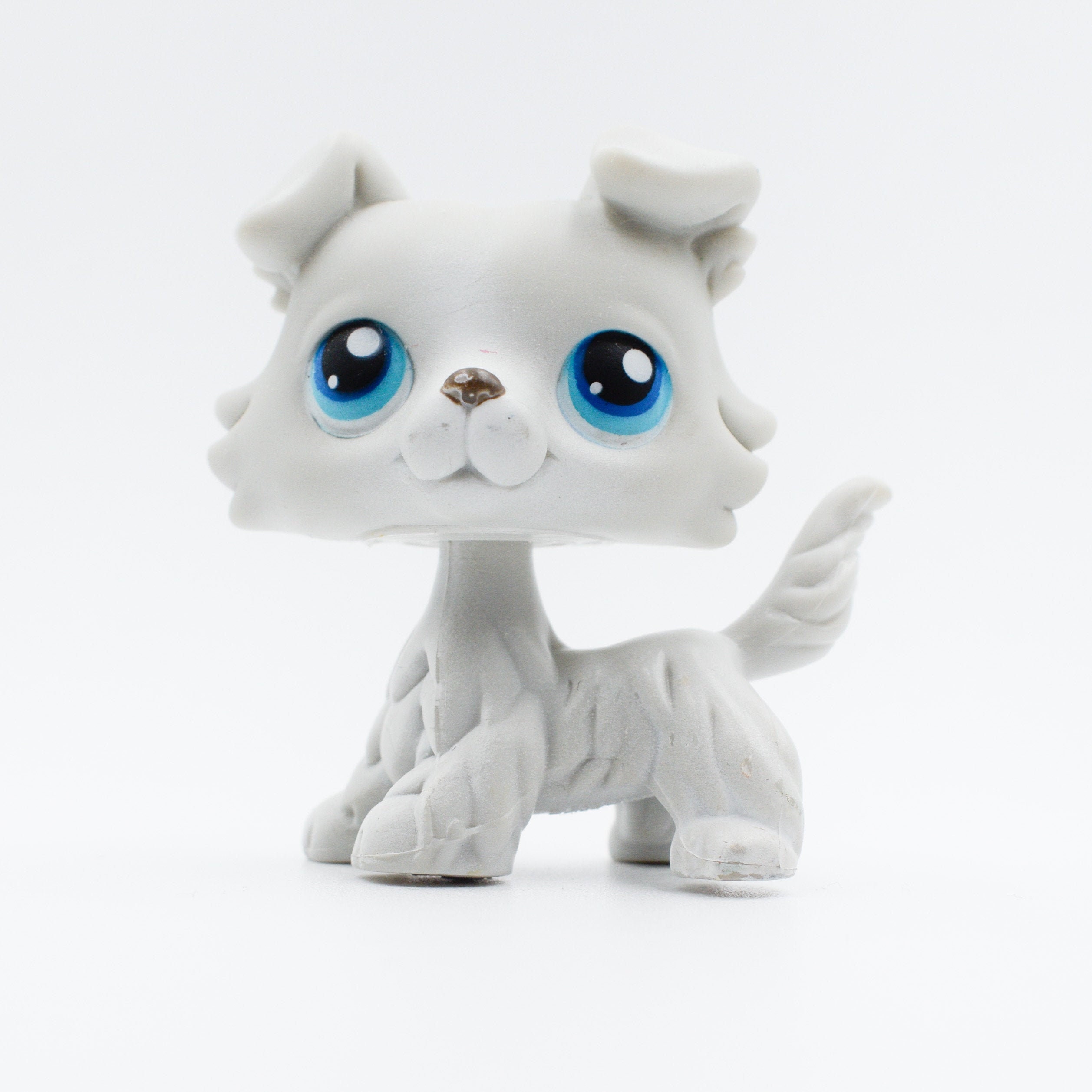 Gray Border Collie Lps LPS Toys Rare Pet Shop Purple Collie Dog