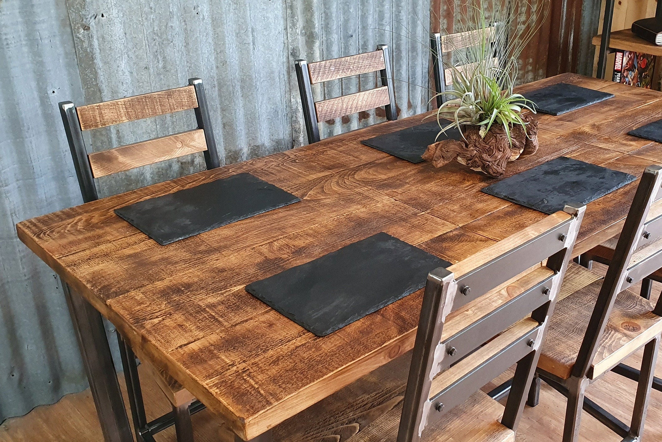 industrial dining room table set