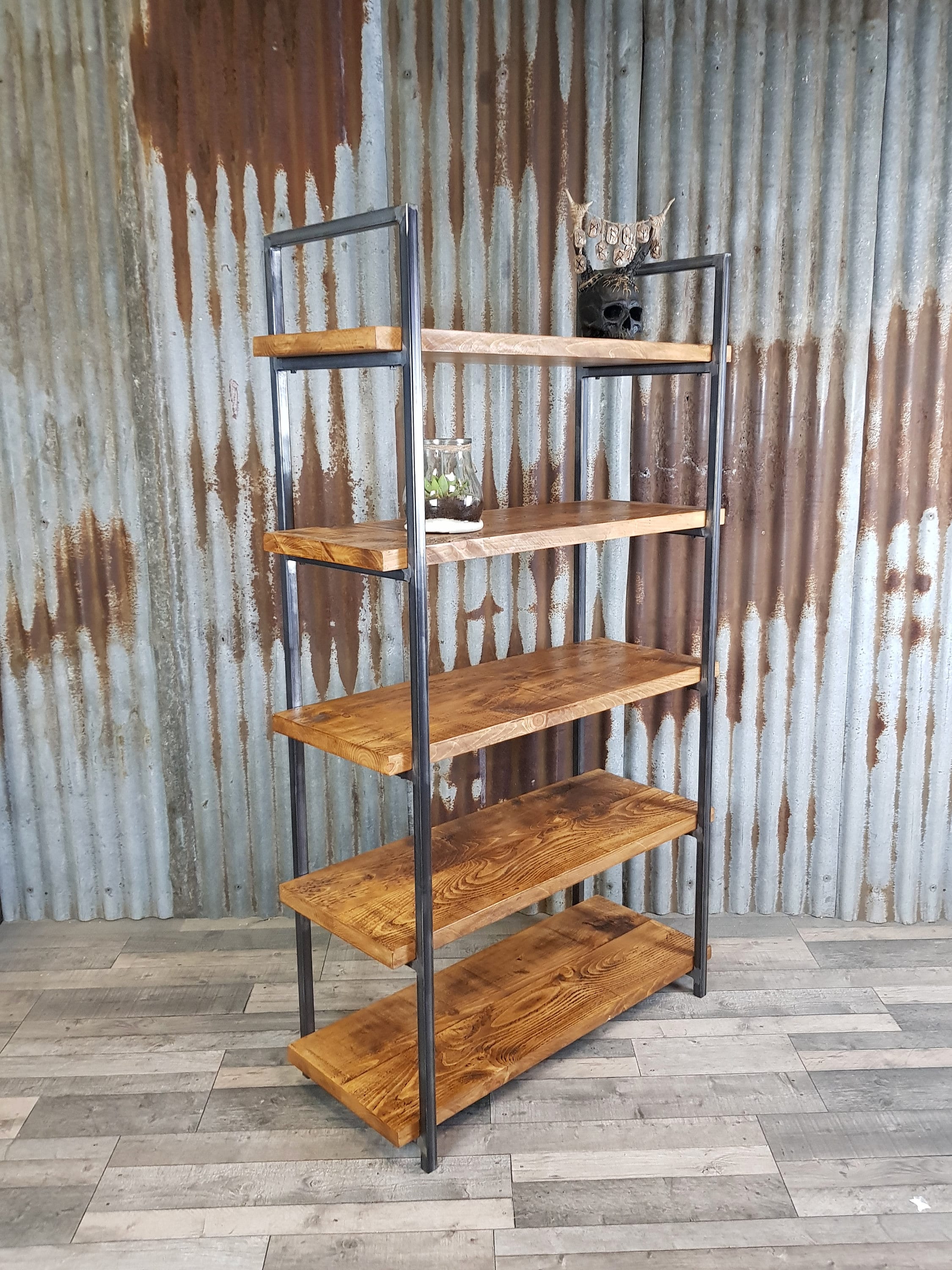 Free standing shelving unit Industrial style freestanding