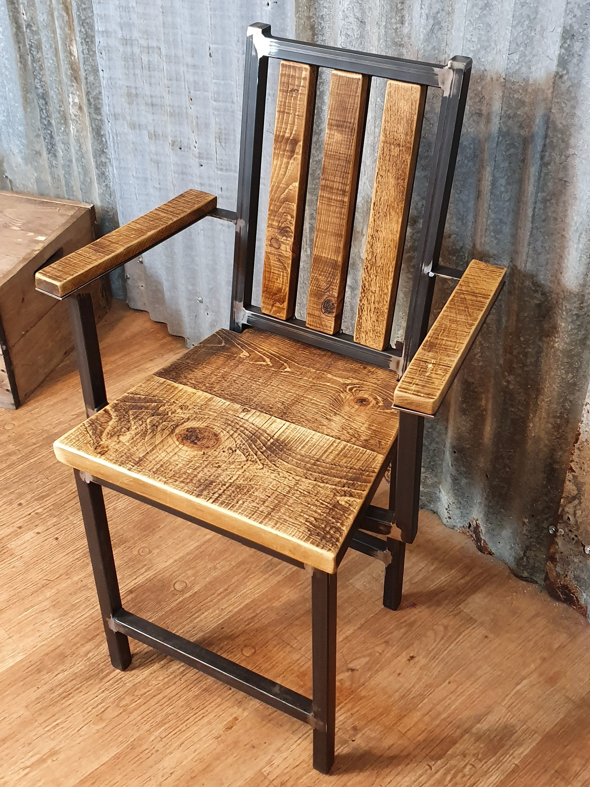 industrial style dining chair, bespoke dining chairs, wooden chairs ...