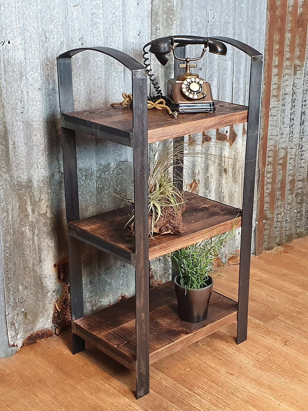 Gothic Industrial free standing shelving unit, gothic inspired bespoke shelving units
