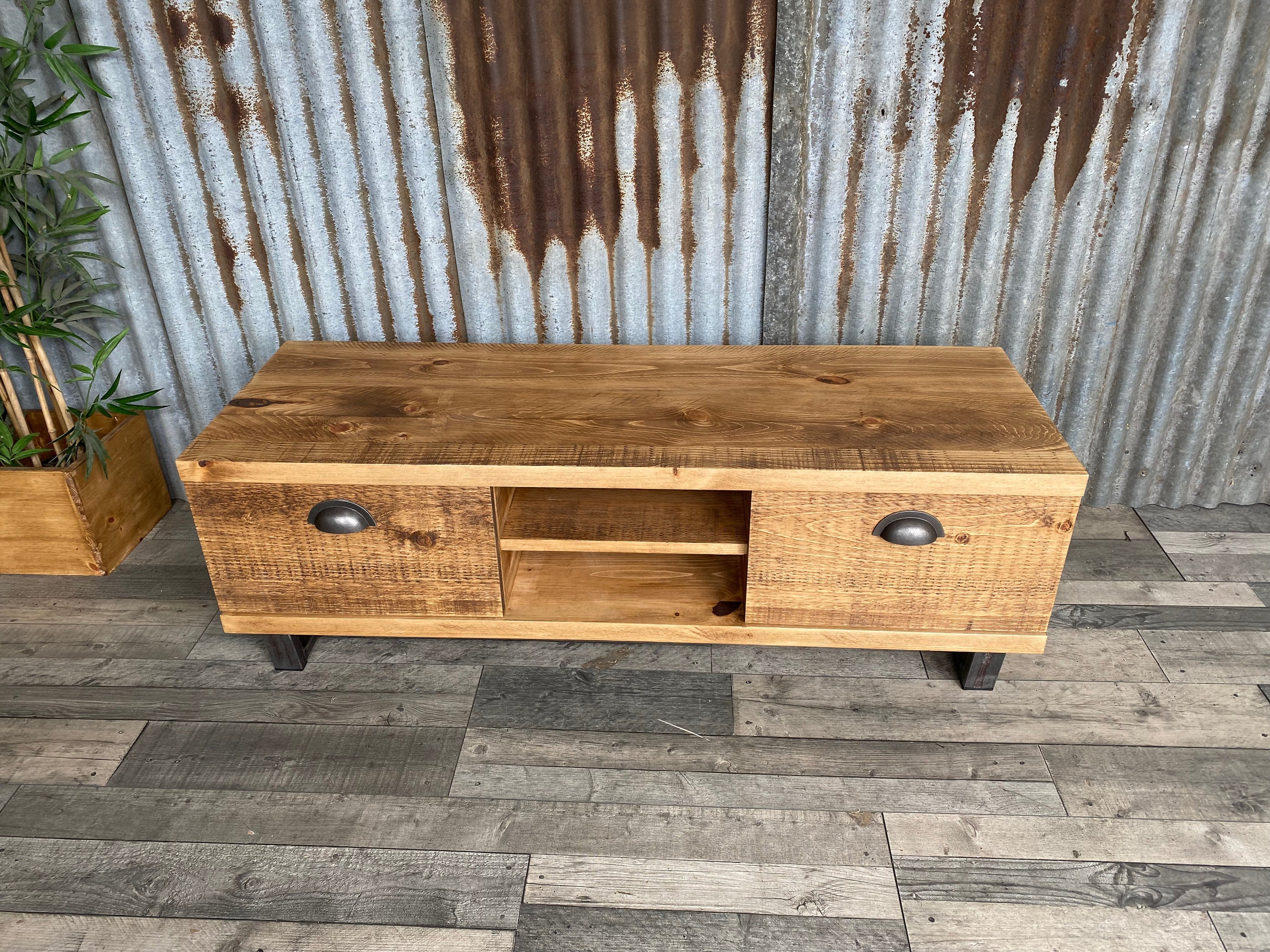 TV with drawer storage fits 60inch TV, ModernIndustrial TV